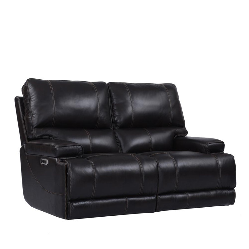 Adlan 65.5'' Leather Power Reclining Loveseat, Verona Coffee