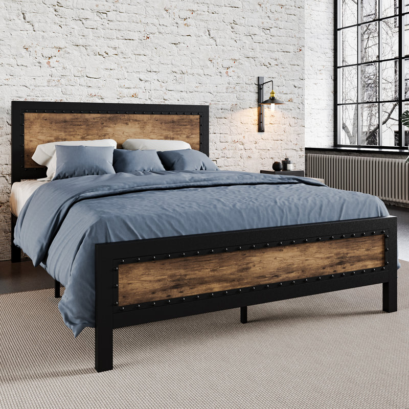 Avyanna Platform Bed, Gark Brown, Queen