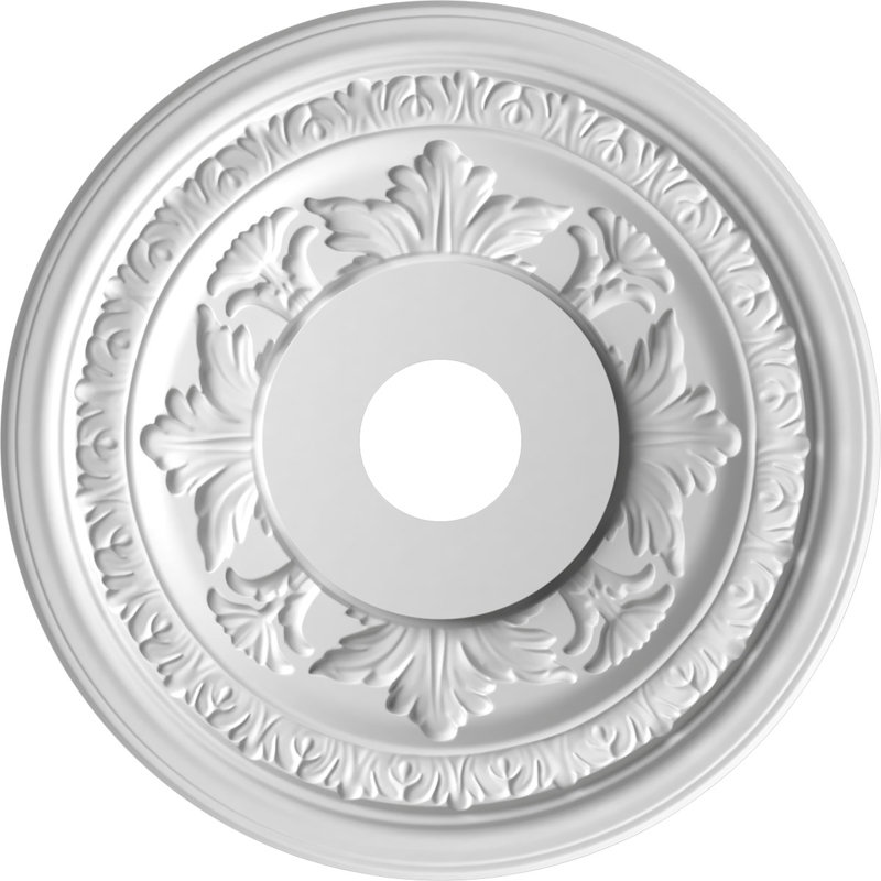 Médaillon de plafond en PVC thermoformé Baltimore, H 19 po x l 19 po x P 1 po, Galaxie métallique texturée