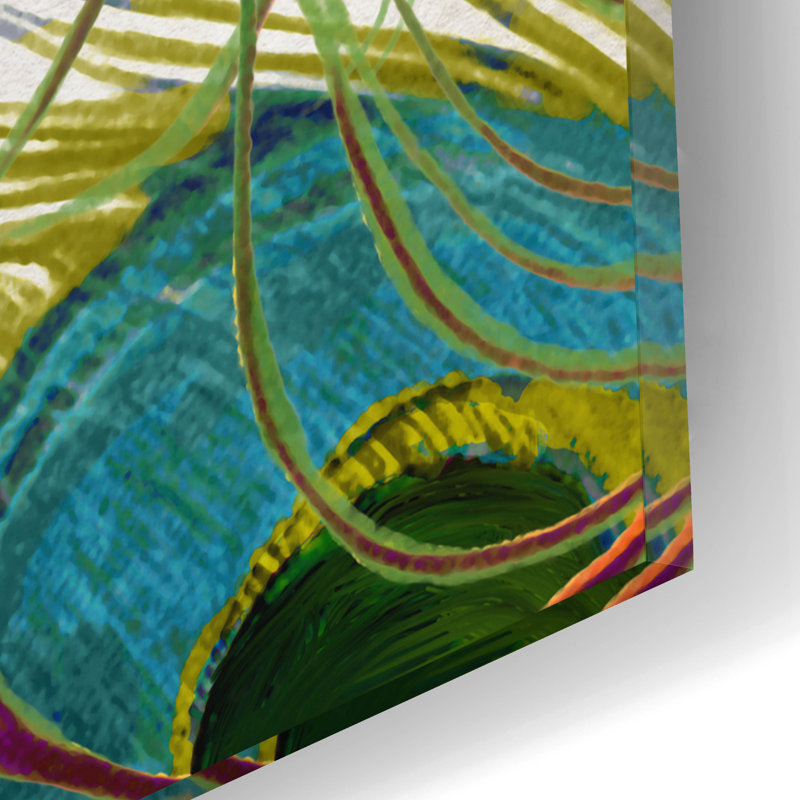 Art mural en verre Peacock, H 16 po x l 12 po x P 0,13 po