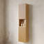 Armoire en chêne pour salon - Grande salle de bain étroite de 59 po avec portes et tablettes-2010937488