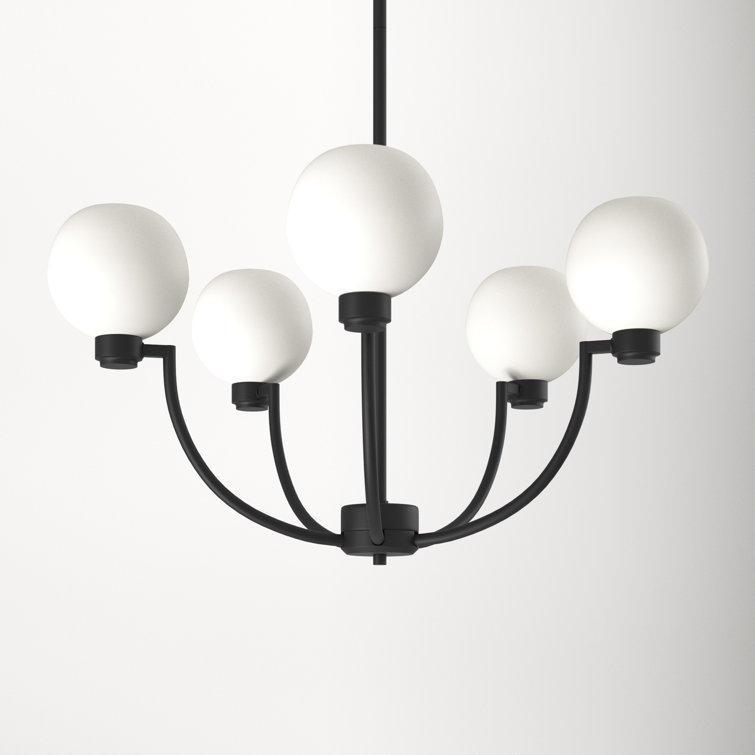 Andrea 5 Light Metal Dimmable Chandelier