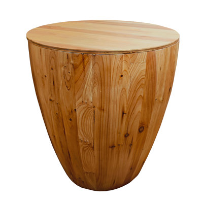 Ceferino Coffee Table,Bucket Shaped Storage Table,Wood Frame