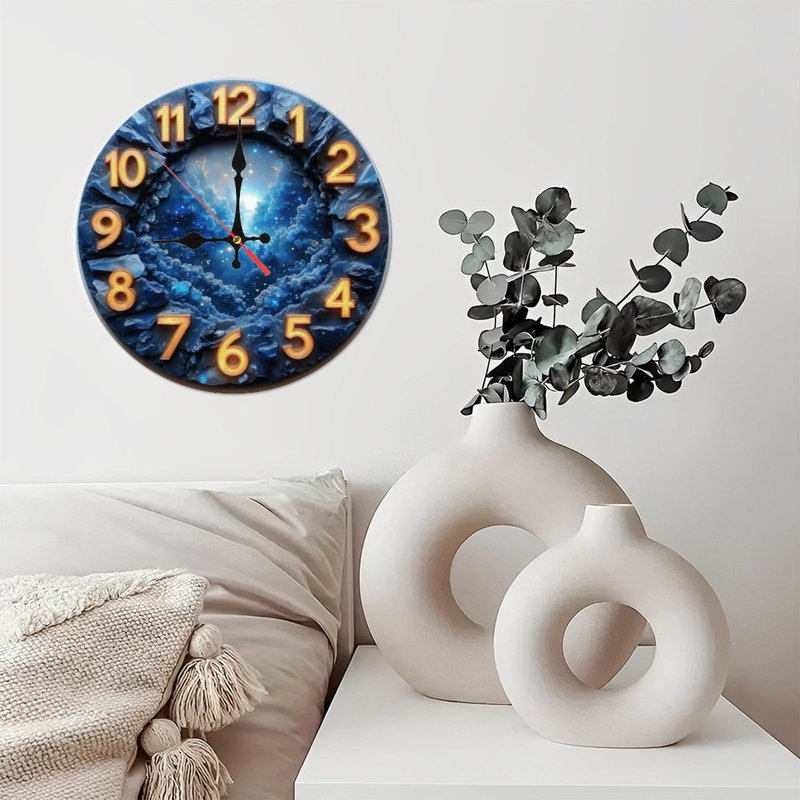 Horloge cosmique avec ciel étoilé