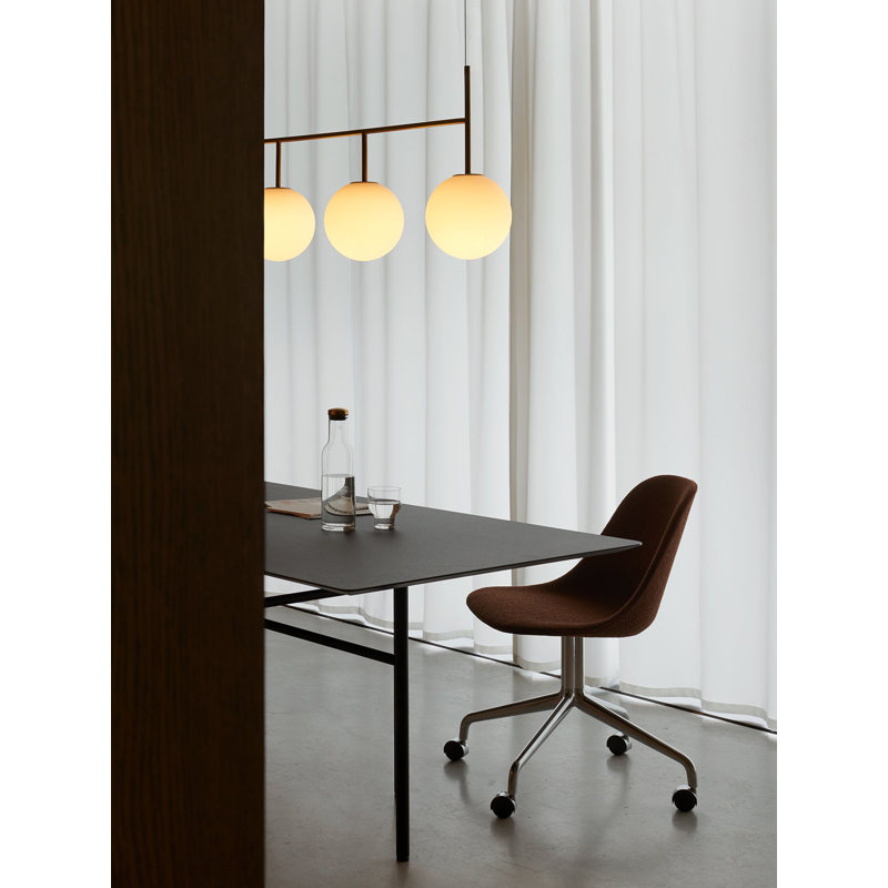 TR Bulb Series 4 - Light Pendant, Matte Opal, Polished Steel