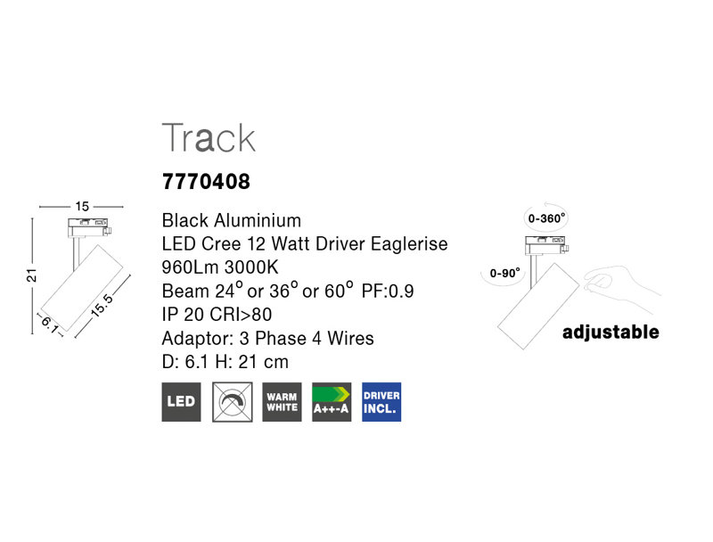  Track Head, Black