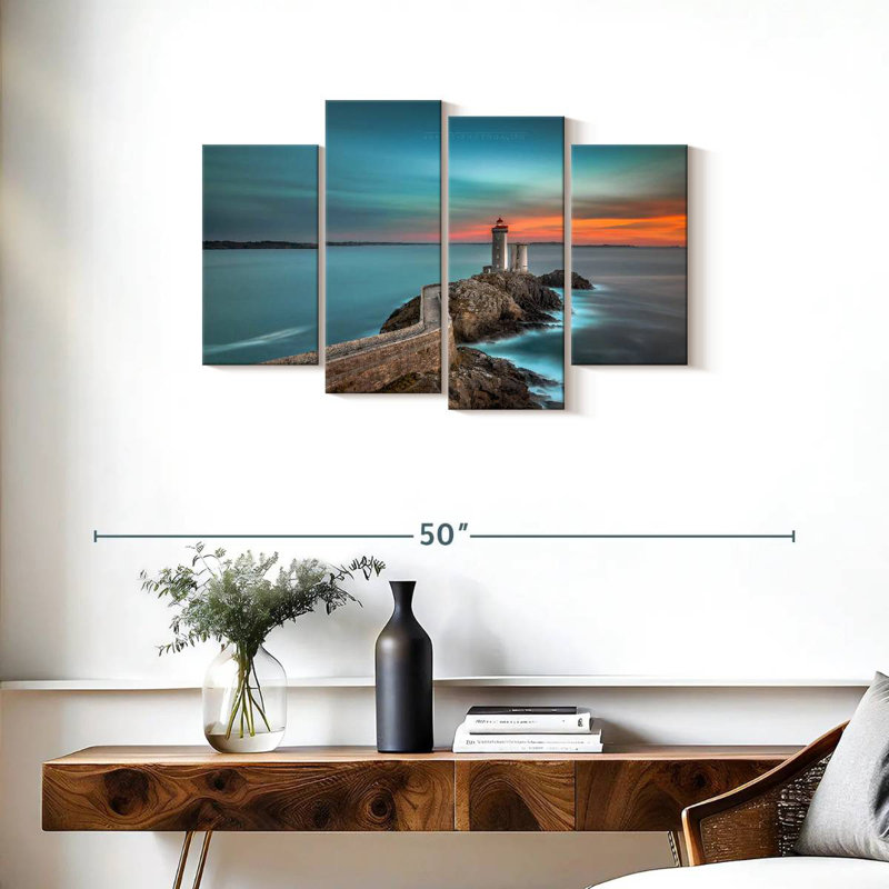 Aletra Dreamy Petit Minou Lighthouse, 22" H x 36" W