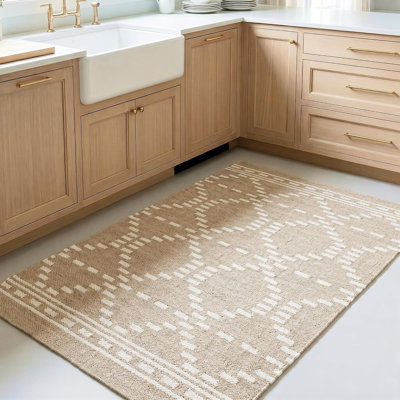 Dune Taupe Jute Rug / Modern Farmhouse Rugs for Living Room and Bedroom
