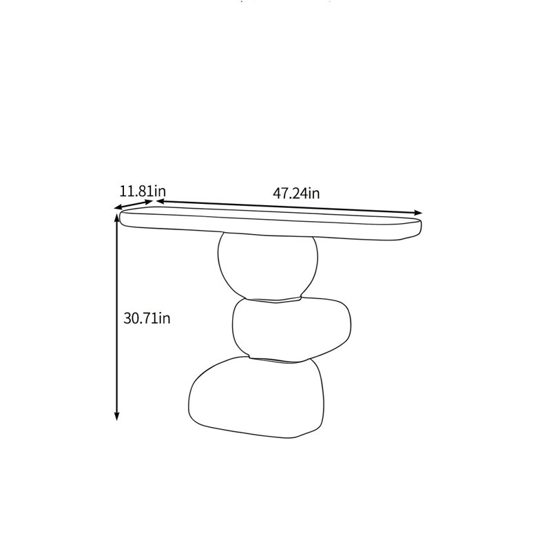 Yishaï, H 30,71 po x l 47,24 po x P 11,81 po, Brun