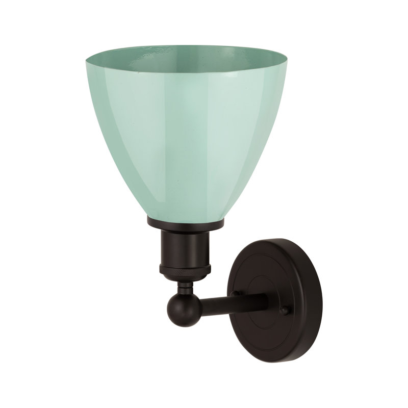 Plymouth Dome Armed Sconce, Seafoam, Oil Rubbed Bronze