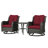 Mapleview Outdoor All-Weather 2-Person Wicker Conversation Set with Cushions for Patio, Porch, Garden-1100869379-1100869405