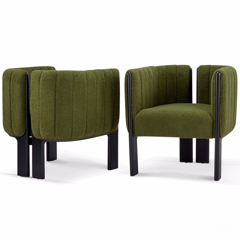 Ensemble de 2 chaises de salle à manger de style moderne avec structure en bois d'hévéa, Noir