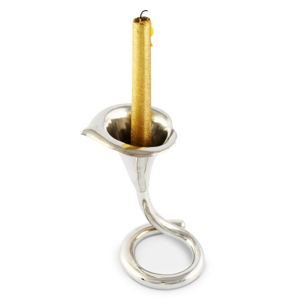 Hand-Spun Pewter Taper Candle Cup and Base Only