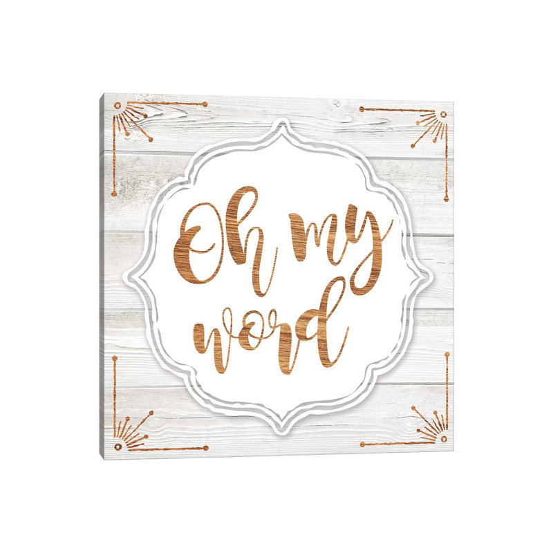 Oh My Word by Amanda Murray - Wrapped Canvas Painting, 93.98cm H x 93.98cm W x 1.91cm D