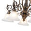 Lustre en bronze traditionnel à 5 lumières de 26,81 po avec abat-jour en verre cloche givré - Conception rétro à volutes, hauteur réglable pour les plafonds inclinés, luminaire de salle à manger