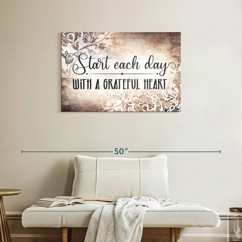 Tergel Grateful Quote, 24" H x 36" W