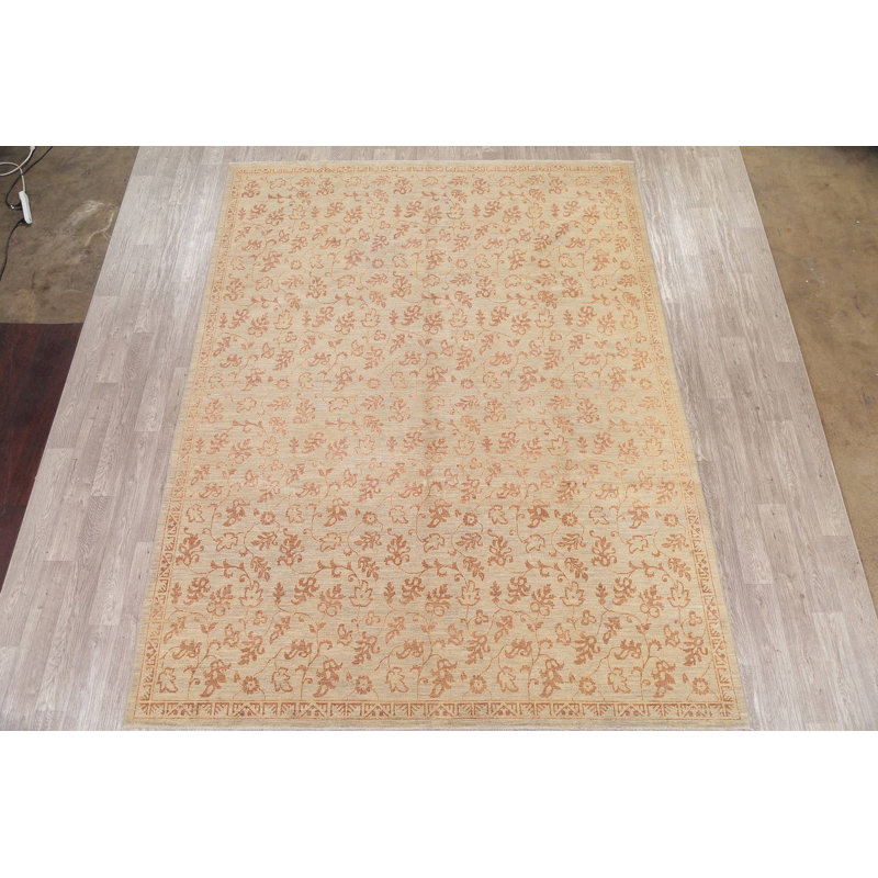 Tapis intérieur de la laine 8 pi 7 po x 11 pi 2 po one-of-kind à la main noué la Ramos