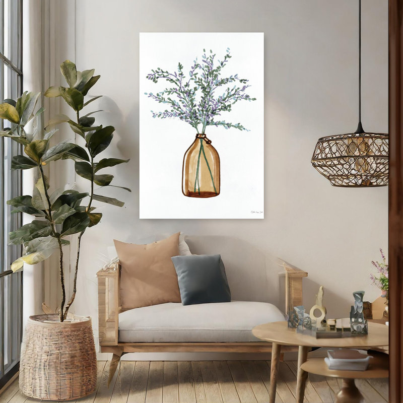 Art contemporain lavande Honeybloom Blossoms, H 48 po x l 32 po