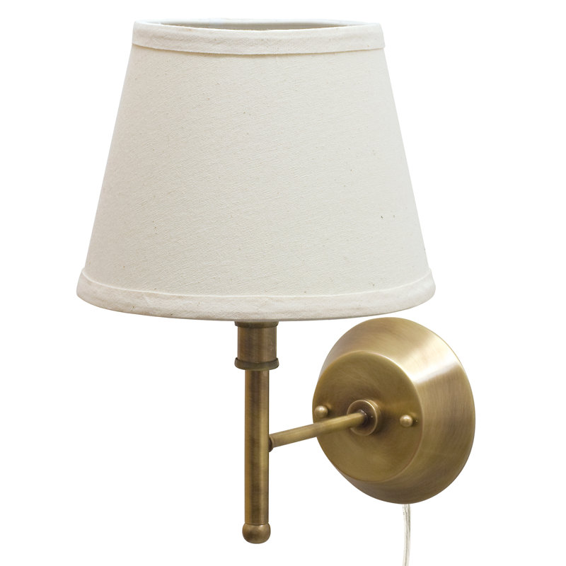 1 - Light Armed Sconce, Antique Brass