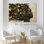 «Elegance Black African American Girl Portrait Gold Butterfly», reproduction d'art sur toile encadrée