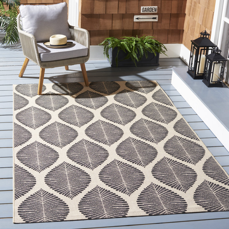 Tapis d'intérieur / extérieur à motif géométrique Pinconning Performance