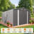 10 FT Spacious Outdoor Metal Storage Shed with Lockable Door, Air Vent & Clear Window, Grey-114887814