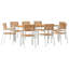 Wood Patio Dining Set with Rectangular Table-526822009-526822010