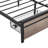 Size Metal Platform Bed Frame With Upholstery Storage Function Headboard And USB LINER And Footboard With Drawers, No Box Spring Needed, Large Under Bed Storage, Easy Assemble