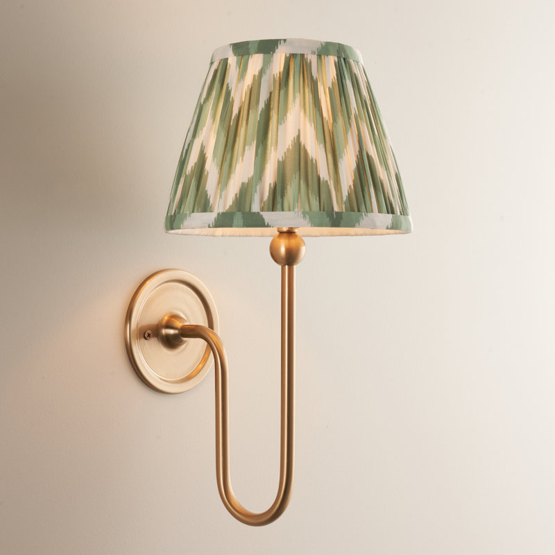 Santiago Steel Armed Sconce, Green, 37cm H x 20cm W x 22cm D