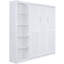 Lit Space, blanc avec tablettes pour petites maisons, tablettes, espaces