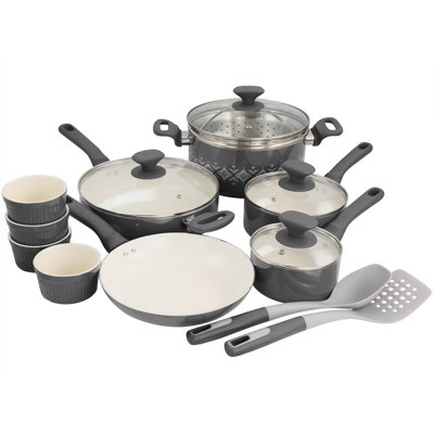 Spice by Tia Mowry 16 Piece Aluminum Non Stick Cookware Set