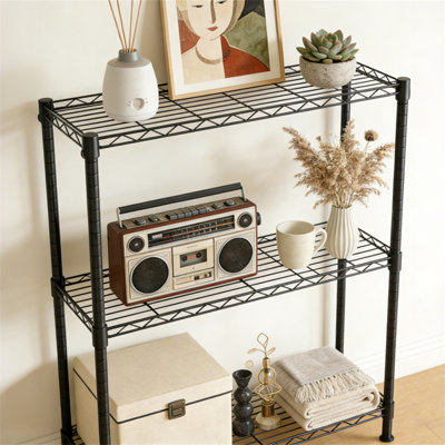 3 Tier Metal Wire Adjustable Shelving Units