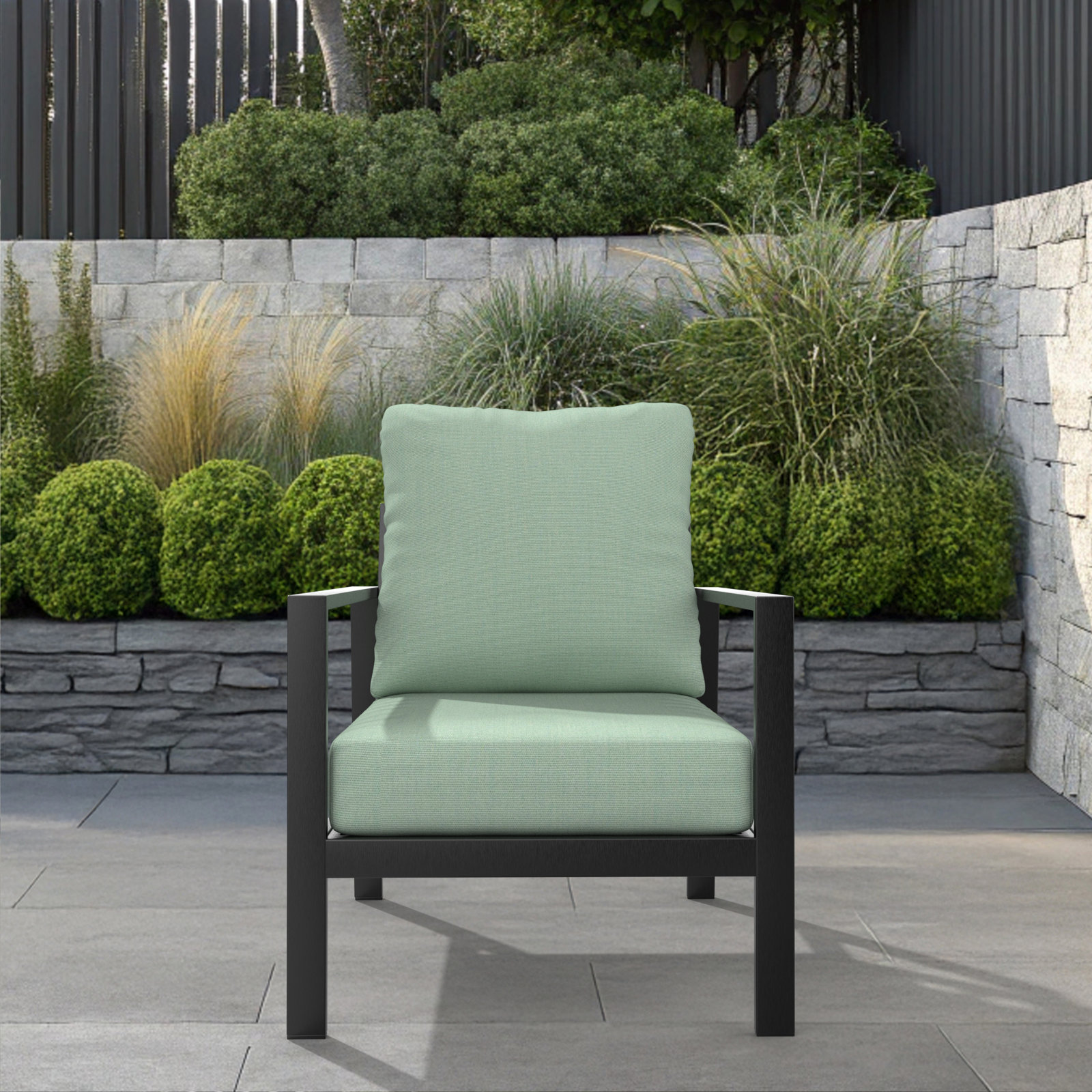 Amala 22" Sunbrella® Seat and Back Cushion, Canvas Spa Sunbrella® Canvas