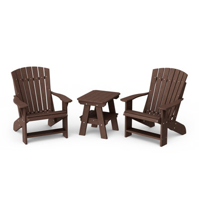 Heritage 3-Piece Adirondack Chair Set With Side Table