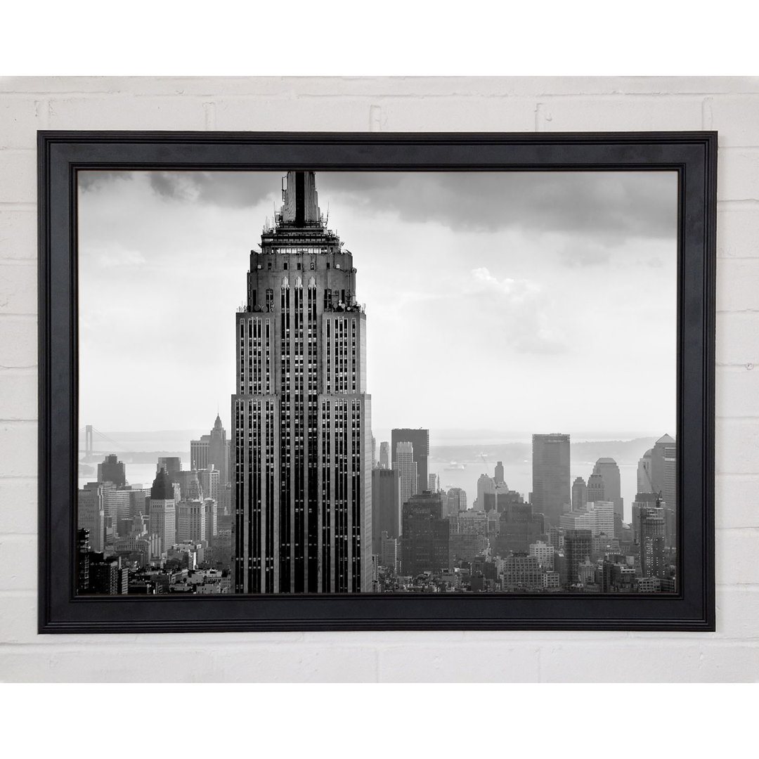 New York City Empire State B N W Skies - Druck