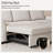 Upholstered Chenille L-Shaped Oversized Modular Sectional Sofa With Recessed Storage Armrests-1423297505