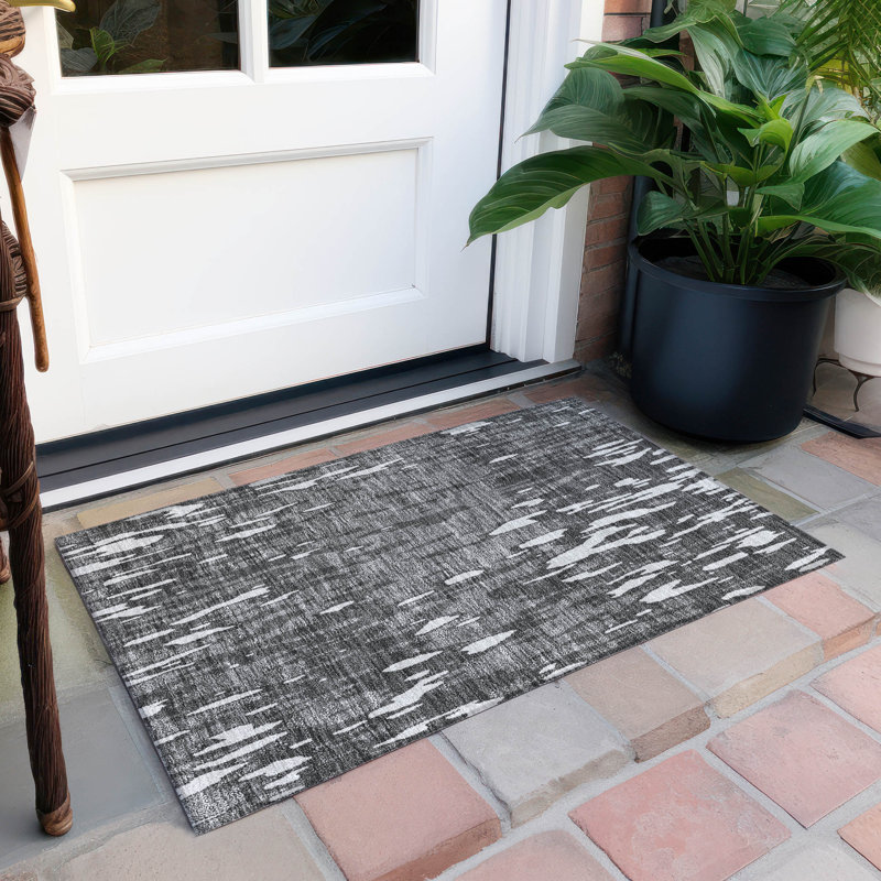 Tapis rectangulaire Aleighna avec envers antidérapant, Rectangle 1 pi 8 po x 2 pi 6 po