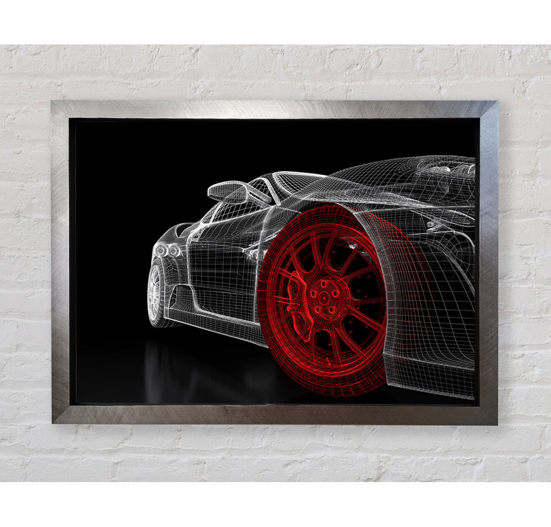 Wireframe Ferrari 1 - Drucken