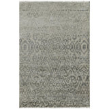 High-Quality Hand-Knotted Silver And Black Area Rug