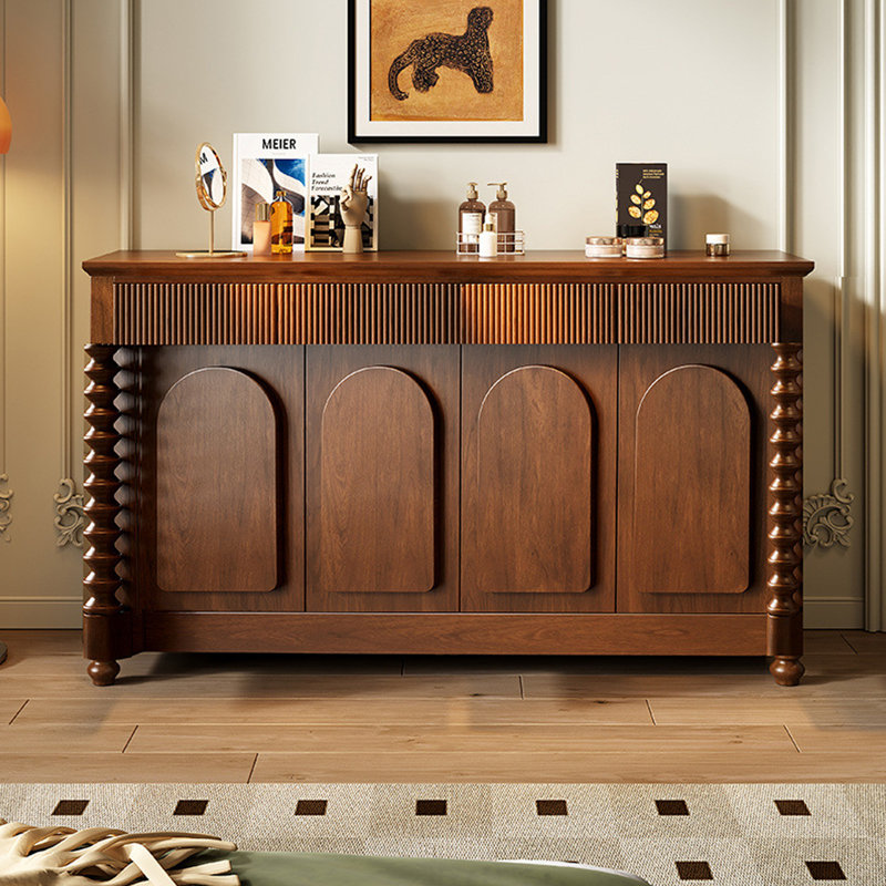 Armoire de rangement multifonctionnelle de style médiéval