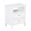 Table de chevet 2 tiroirs Weston White-74663296