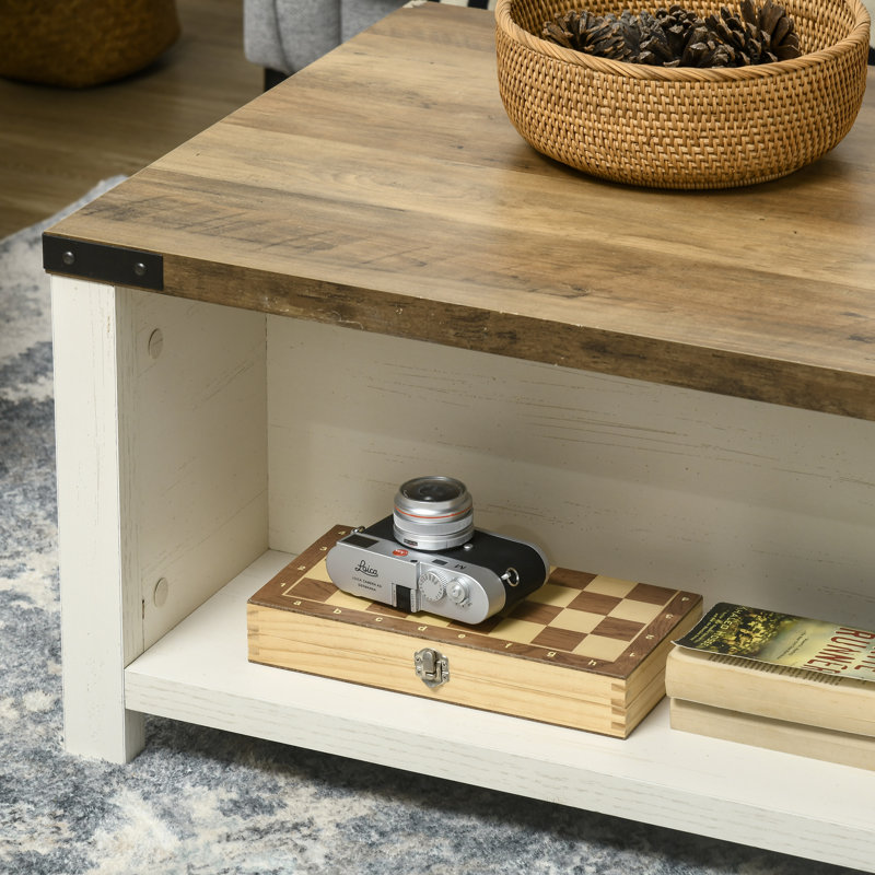 Table basse Chudleigh, Brun, Blanc