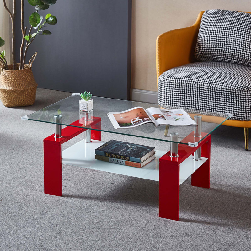 Table basse Artisan, Rouge
