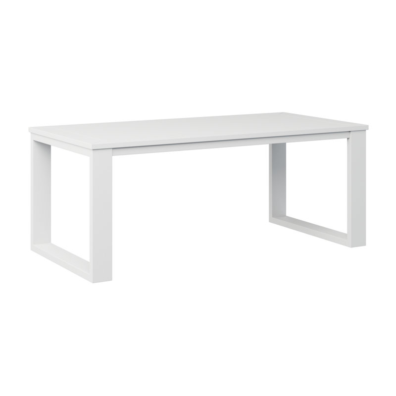 Berlin Gardens Nordic Rectangular Coffee Table, Matte White