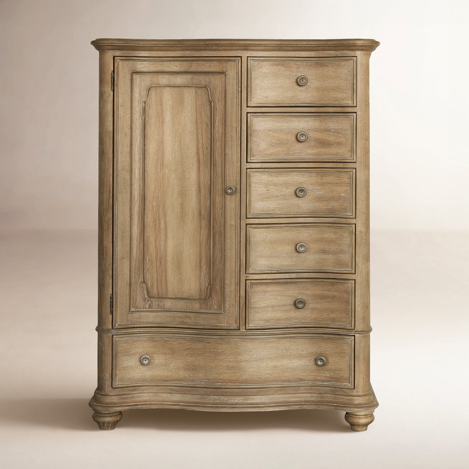 Morrissey 6 Drawer 44.06" W Solid Wood Combo Dresser
