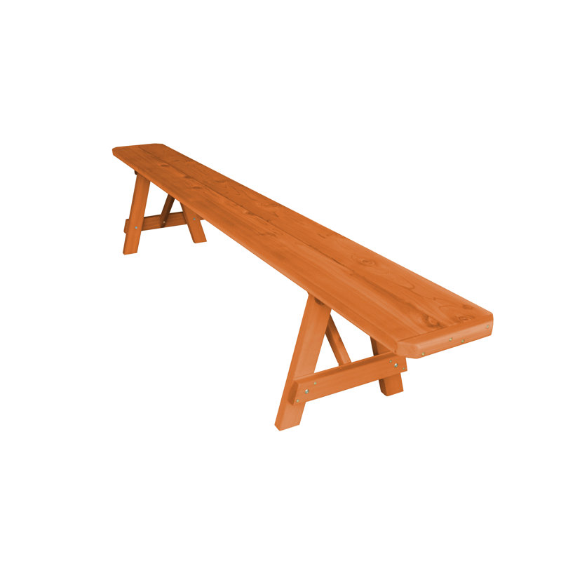 Banc en bois Guernsey, Teinture cèdre, H 17 po x l 94 po x P 11 po