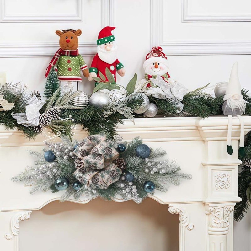 Boule de Noël pour la décoration extérieure, boîte aux lettres 23,62 pouces, Bleu