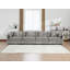 Canapé modulaire Teasley avec tissu chenille et coussins double couche