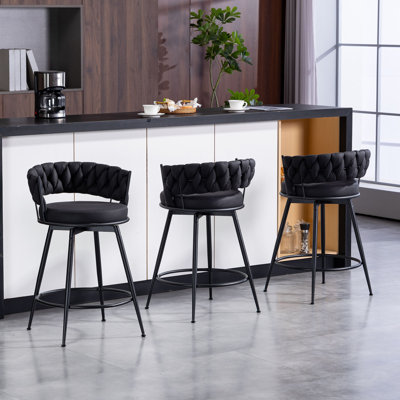 Upholstered Swivel Counter Stool