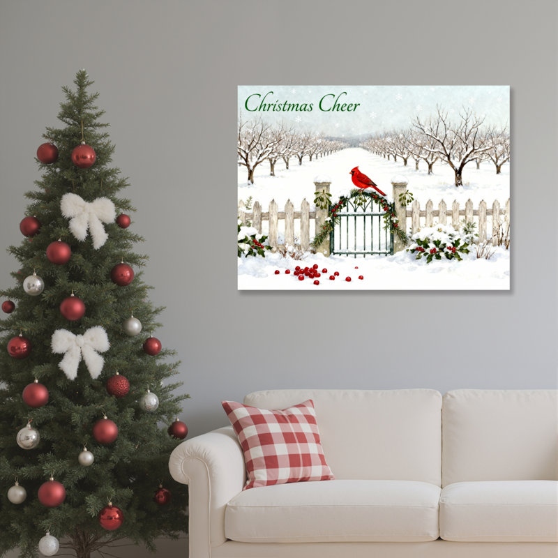 «Winter Scene Card», art mural sur toile, H 16 po x l 24 po